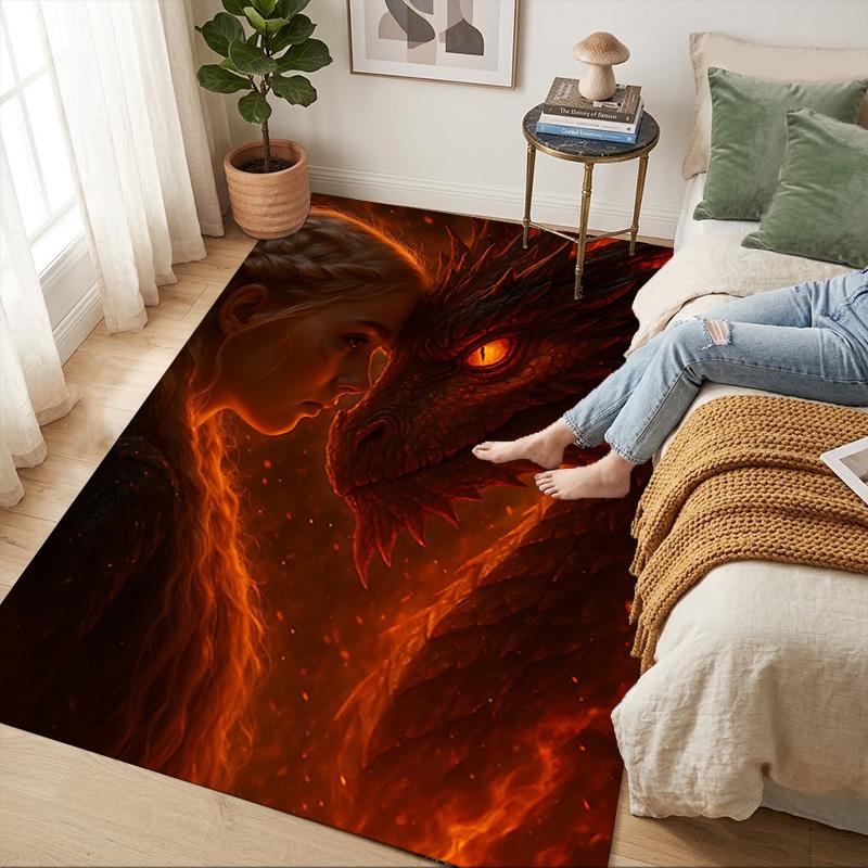 Dragon Bond Living Room Non-Slip Area Rug Soft Carpet for Bedroom Game Playroom Sofa Office Home Decor Doormat Christmas Gift C9211369