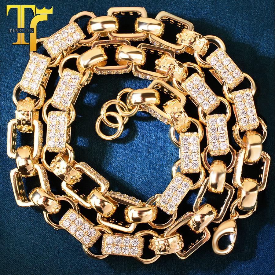 

Мужское колье-цепочка Jayoumei 14 мм в стиле хип-хоп - Украшение в стиле рэп Gold 30 inch