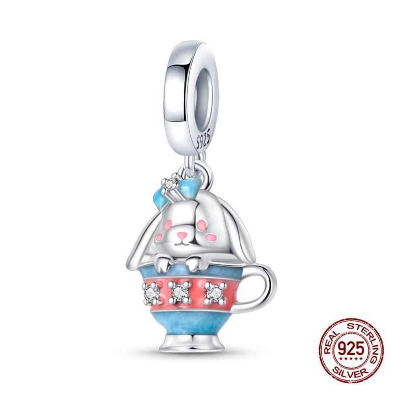 Fit Charms Fororiginal Bracelets And 3Mm Bracelets Cat Pendant Under The Mooncopper Jewelry Making For Women Gift