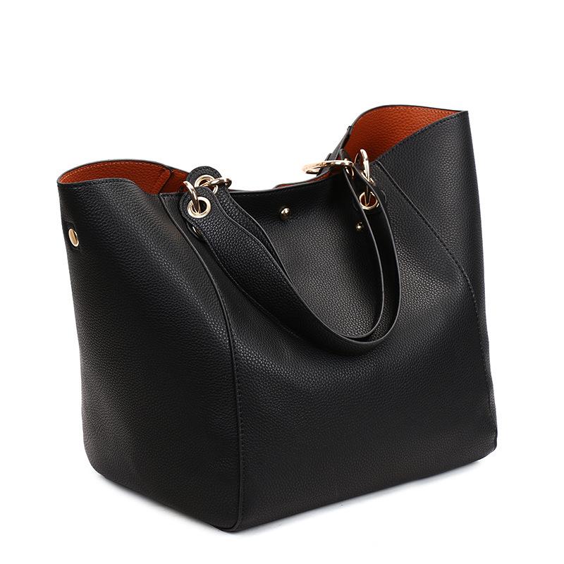 Borsa a Tote Trendy da Donna 2020 a Grande Capacità con Fibbia Magnetica per Mamma e Bambino