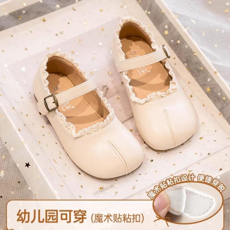 Girls small leather shoes 2025 new spring and autumn children's shoes princess shoes women's treasure single shoes black soft sole girls autumn