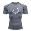 Men's Quick Dry Compression Workout T-Shirt, Scary Grin Drip