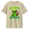 Unisexs TShirts UFO We Come in Space Alien Novelty Cotton Tee Shirt Short Sleeve T Shirts Crew Neck Clothes Original