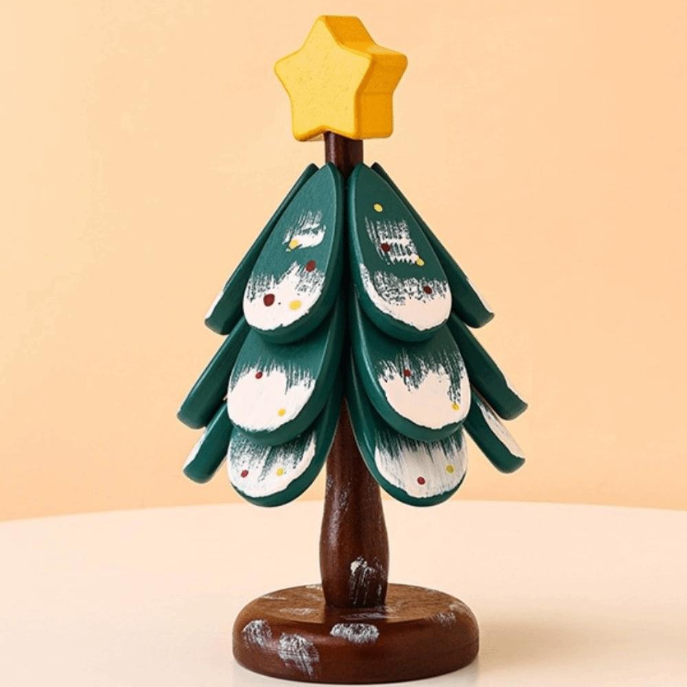 Non-Slip Base Christmas Tree Coasters Foldable Dish Mats Christmas Gift Bowl Mats  Christmas Party