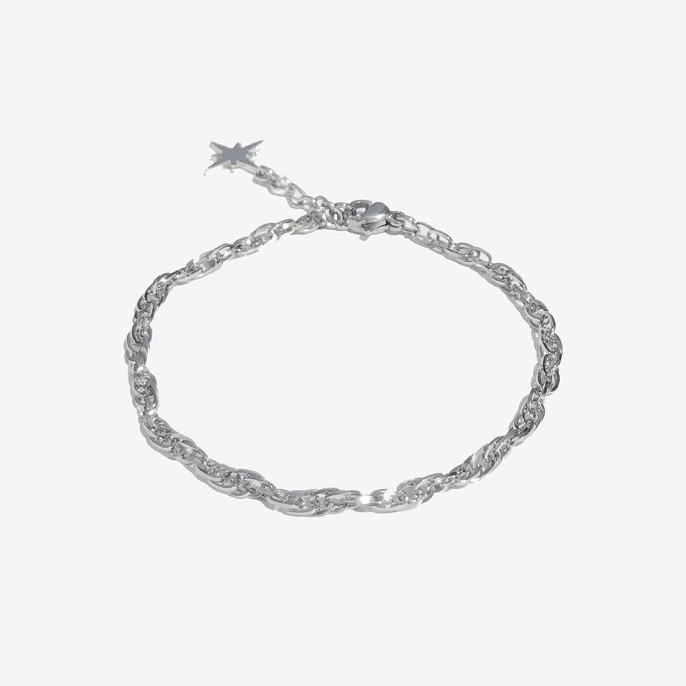 Rush Off Surgical Steel Twinkle Star Chain Bracelet / Twinkle Star Chain Bracelet-Anklet