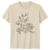 Vintage Botanical Rose Flower Sketch TShirt Gift For Him And Her