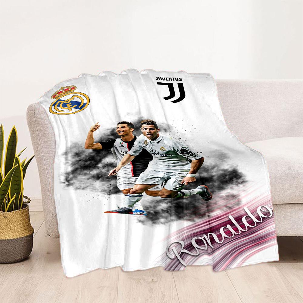 Football Legend Celebration Blanket Soft Warm Cozy Perfect for Chair Picnics Seaside All-Season Use Modern Style
