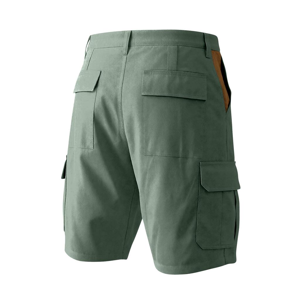 Men's Summer Printed Casual Multi Pocket Cargo Shorts Without Belt Loose Fit Cotton Fabric Classic Style
