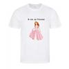Tee shirt enfant - Princess - Lot de 2 - Manches courtes - 100% polyester - Blanc et rose