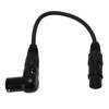 XLR Microphone Extension Cable Adapter 90 Degree XLR Male to Female 3 Pin Mic Cord for Speakers Stud