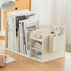 Desktop Storage No Assembly Desk Shelf with Pen Holder and Large Capacity Desk Desktop Book Desk Organizer for A4 A White ELECTRO-WEIDEWORLD Unit,