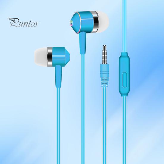 Wired Earphone with Microphone Comfortable Wired Headset Surround Bass Sound In-ear Headphone for Music Call