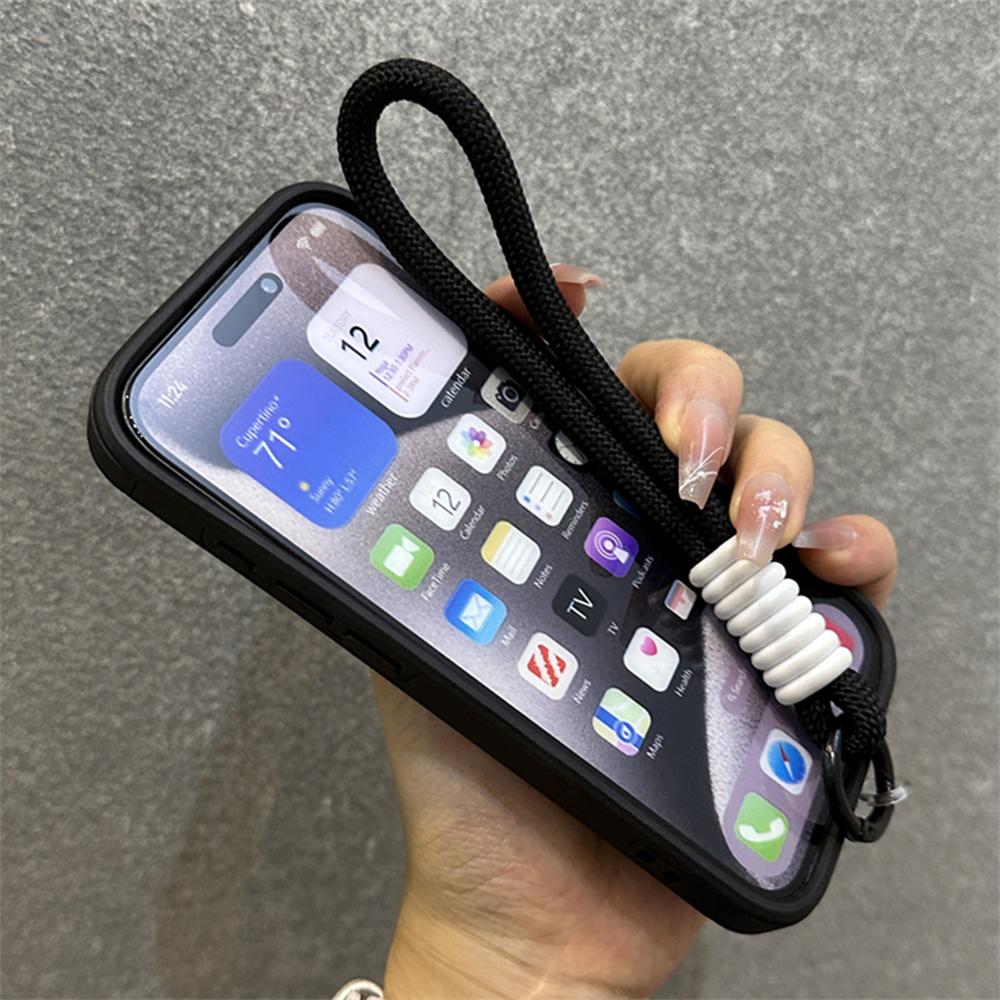 Armor Ring Stand Holder Slide Window Magnetic with Wrist Strap Phone Case for iPhone 16 15 Pro Max 13 12 11 14 Plus Bumper Cover