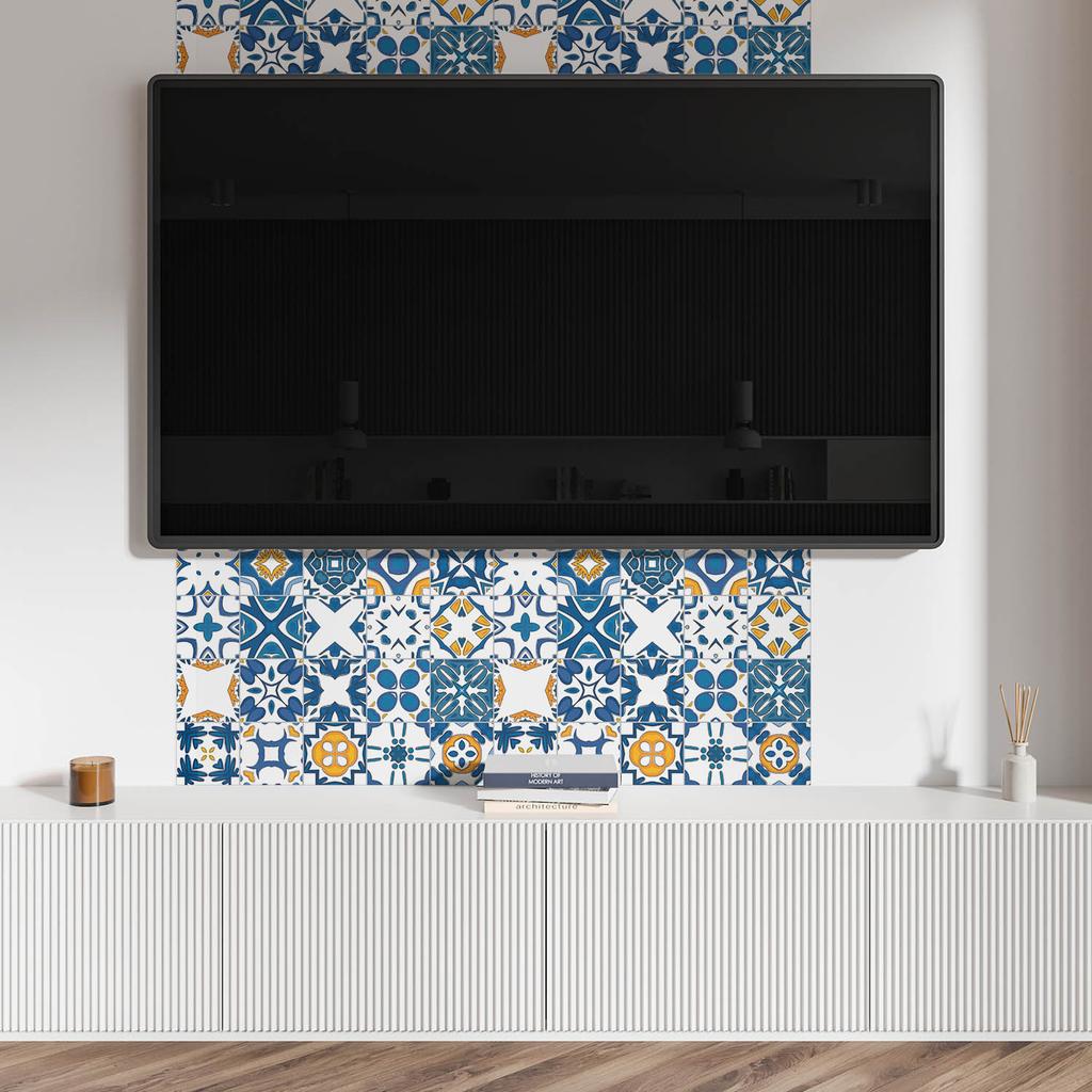 Self-adhesive Decoration with Graphics for Office or Study 120x60 cm Mosaic Patterns in Arrangement