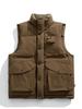 Men's Trendy Winter Cotton Vest - Functional Outdoor Wear with Thick, Warm Insulation