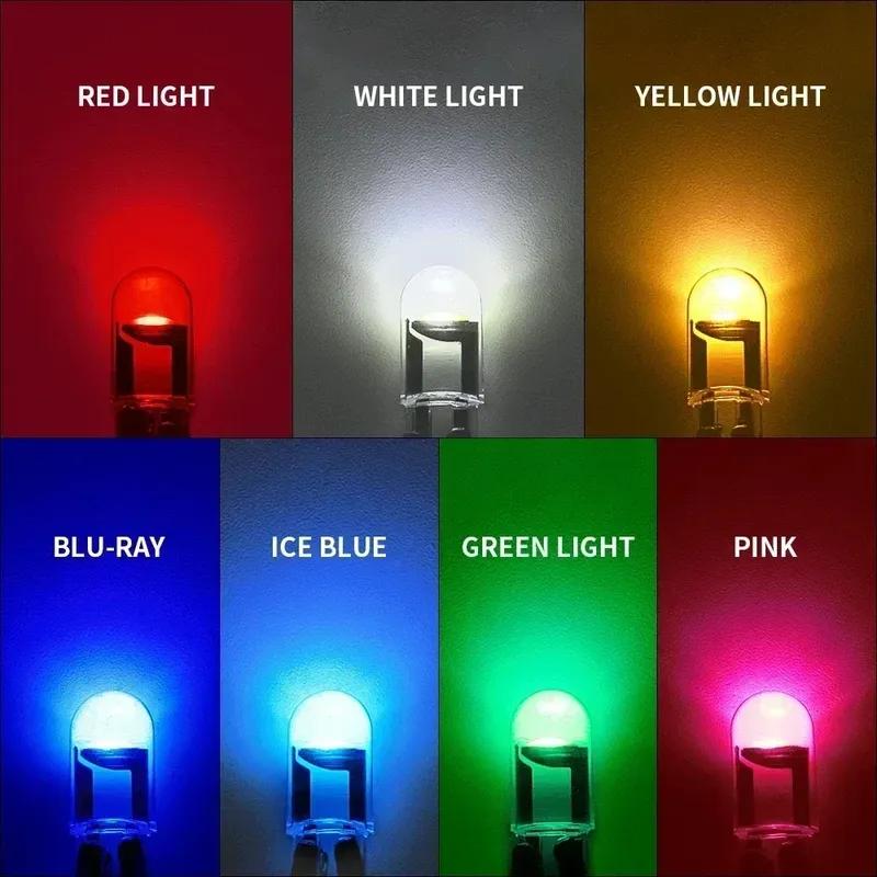 10x Newest W5W Led T10 Car Light COB Glass 6000K Auto Automobiles License Plate Lamp Dome Read DRL Bulb Style 12V