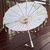 70cm Silk Fabric Tassel Umbrella Handheld Chinese Style Ancient Dance Umbrella Decorative Windproof Classical Oil Paper Umbrella