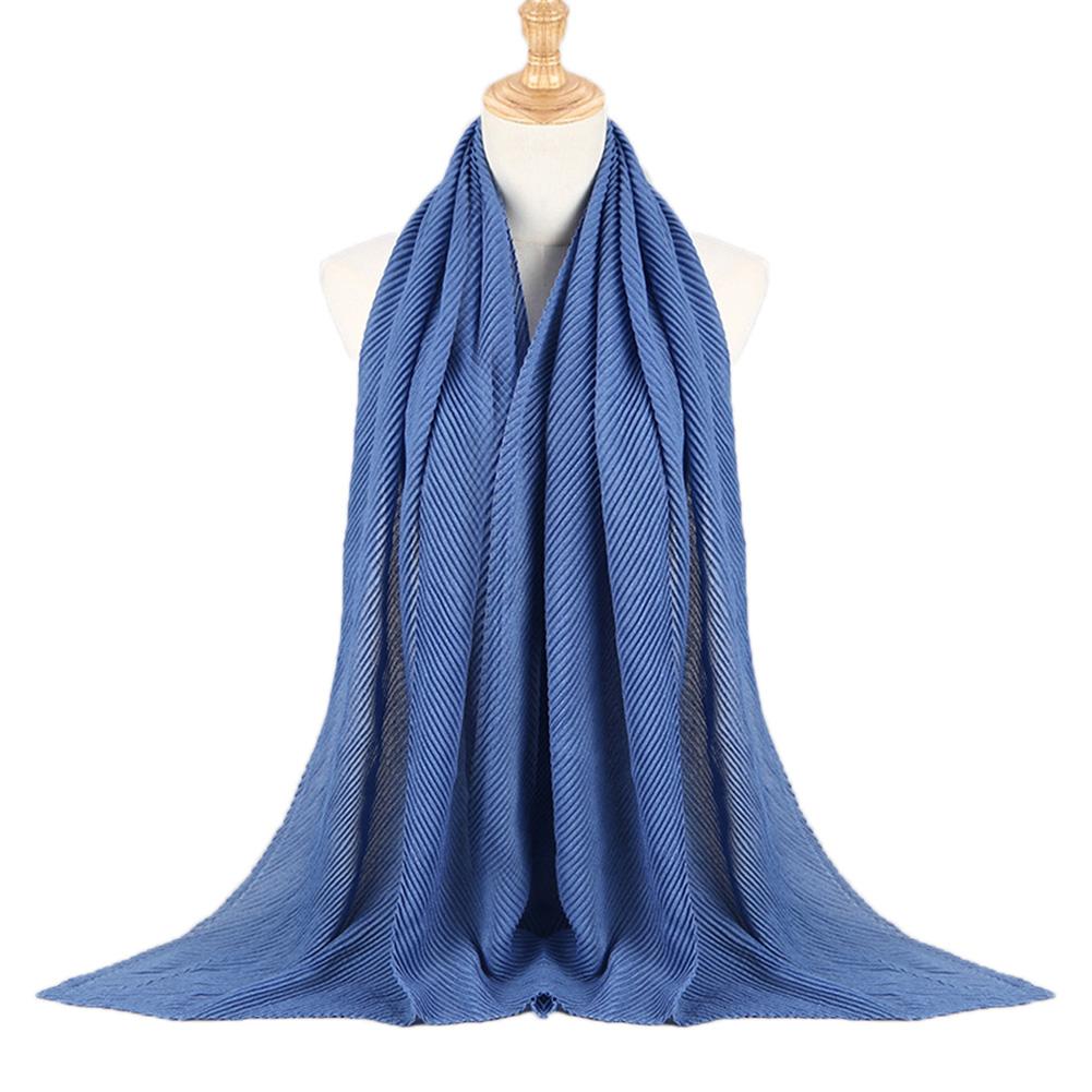 Twill Creased Wrinkle Scarf Cotton and Linen Muslim Headscarf Lady Hood Turban