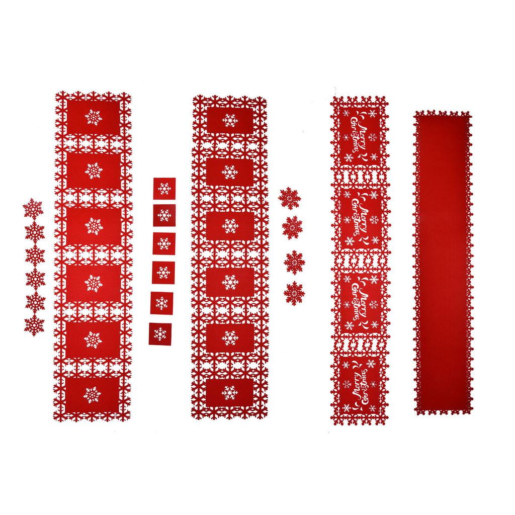 Christmas Table Runner Placemat Heat Protection Water Absorption Felt Table Runner Placemat