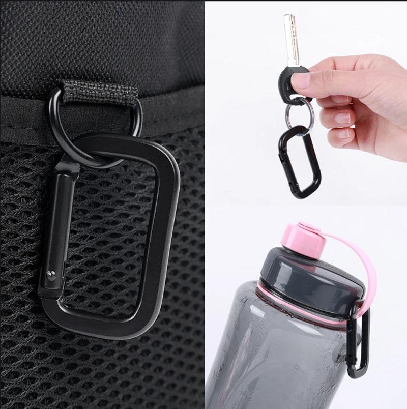 Matte Black Square Aluminum Alloy Track Buckle Medium