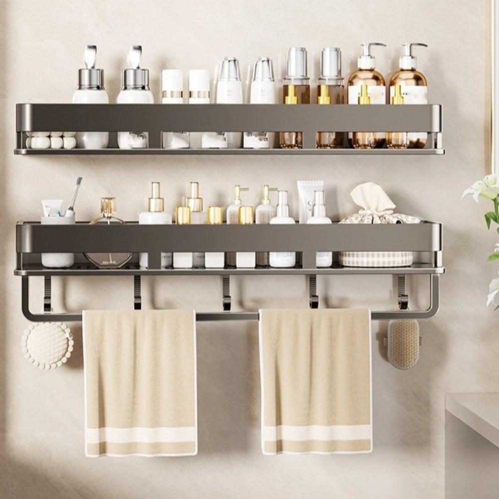 Rustproof Wall Shelf Wear-resistant Organizer Rack Durable Shower Storage Rack  Apartment
