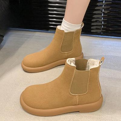 Fashion Women Snow Boots 2025 New Plush Warm Winter Classic Suede Ankle Boots Comfortable Thick Sole Womens Slip-on Casual Walking Boots