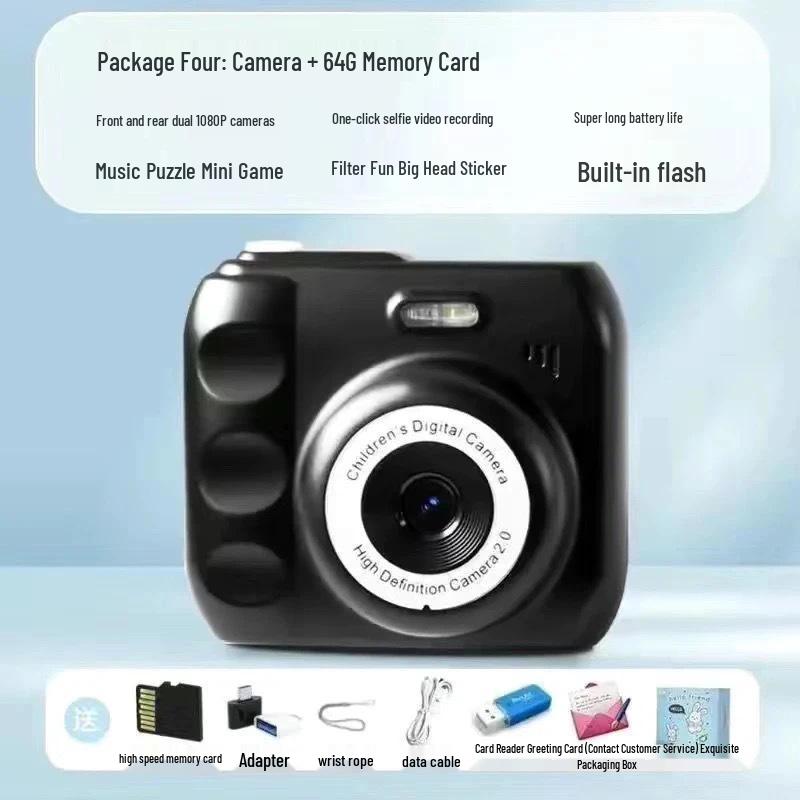 HD Dual Lens Instant Digital Camera for Students and Travelers