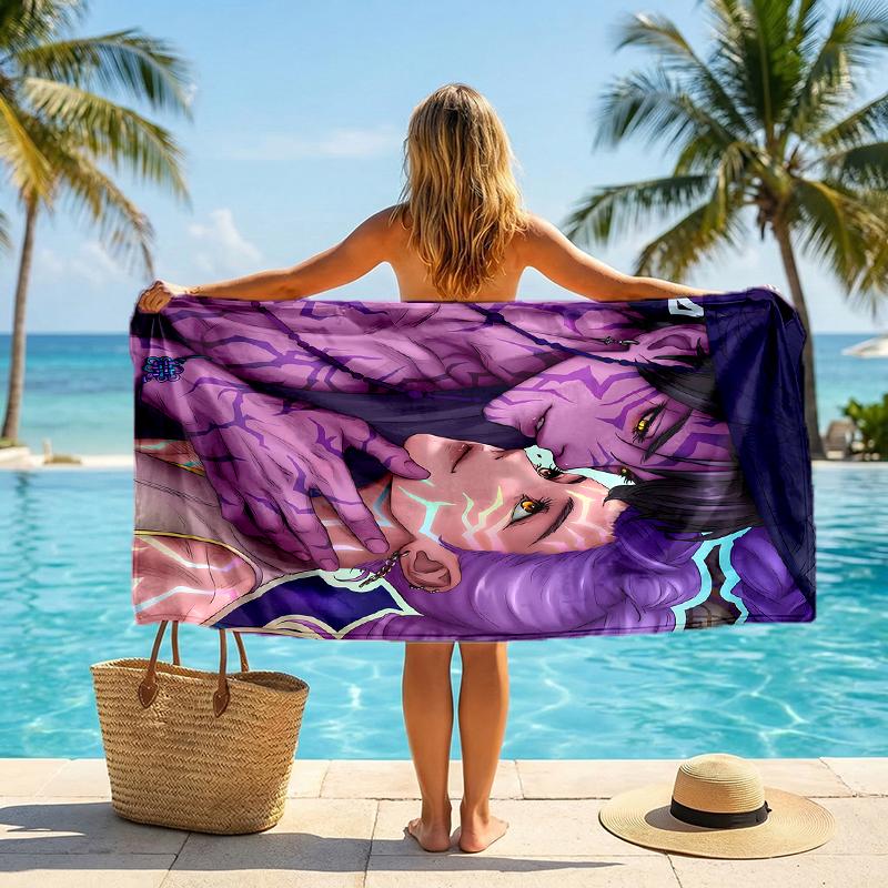 Kpop Hunter Fashion Beach Towel: Ideal for Summer Adventures Soft, Absorbent and Quick Drying Suitable for Swimming and Bathing