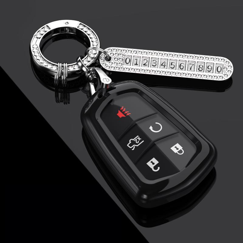 Cadillac XT5 Key Cover 2024: Luxury Full Coverage Shell with Hanging Buckle for Men & Women