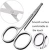 1PCS Rounded Tip Nose Hair Scissors, Stainless Steel Nose Trimmer, Facial Hair Scissors for Trimming Small Details Facial Hair