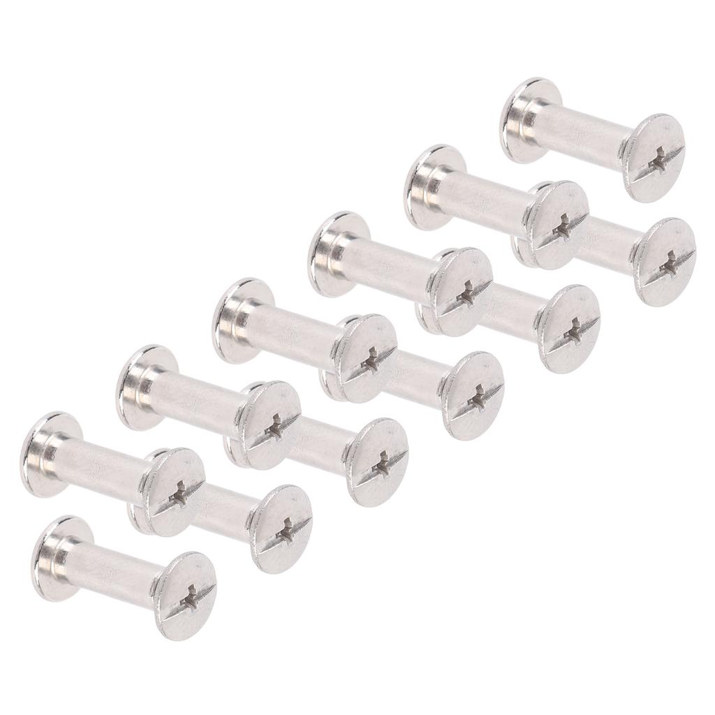 100 Sets Rivet and Screw Stainless Steel M2.5 Flat Round Head Rivet Stud Fastener Set for Leather Crafts Decoration