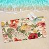 Aesthetic Watercolor Floral Print Beach Towel –Microfiber,Quick Dry,Oversized Fit–Beach Outfits, Boho Vintage Flower Beach Towel