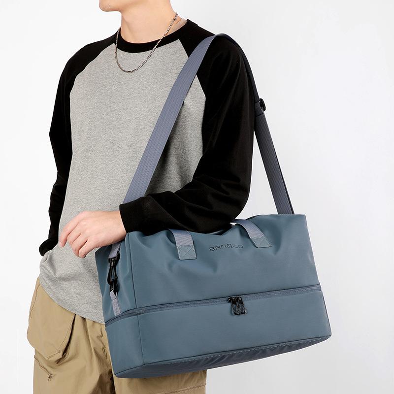 Borsa da Viaggio Portatile da Uomo a Grande Capacità a Spalla e a Tracolla