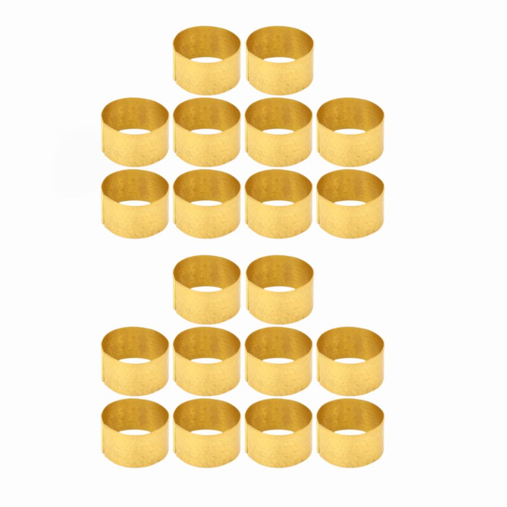 20pcs Adjustable Ring Finger Protector Thimble Gold Metal Thumb Thimble Sewing Thimble Hand Sewing