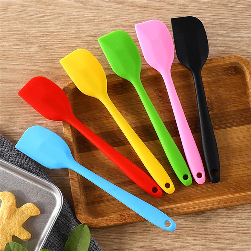 1pc Silicone Cream Scraper Heat-resistant Cake Butter Spatula Soft Stirring Knife Pastry Mold Brush Kitchen Baking Tool