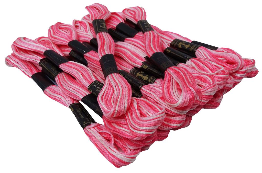 IBA Indianbeautifulart Ață dublă din bumbac cu șuvițe din punct de cruce pentru broderie manuală Ață dentară 25 frici-maro și