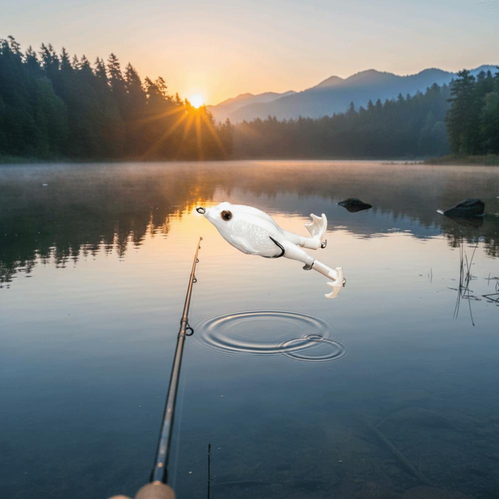 Floating Bait Frog Lure Double Propellers Soft Frog Lure Bass Fishing Lures  Bass Fishing