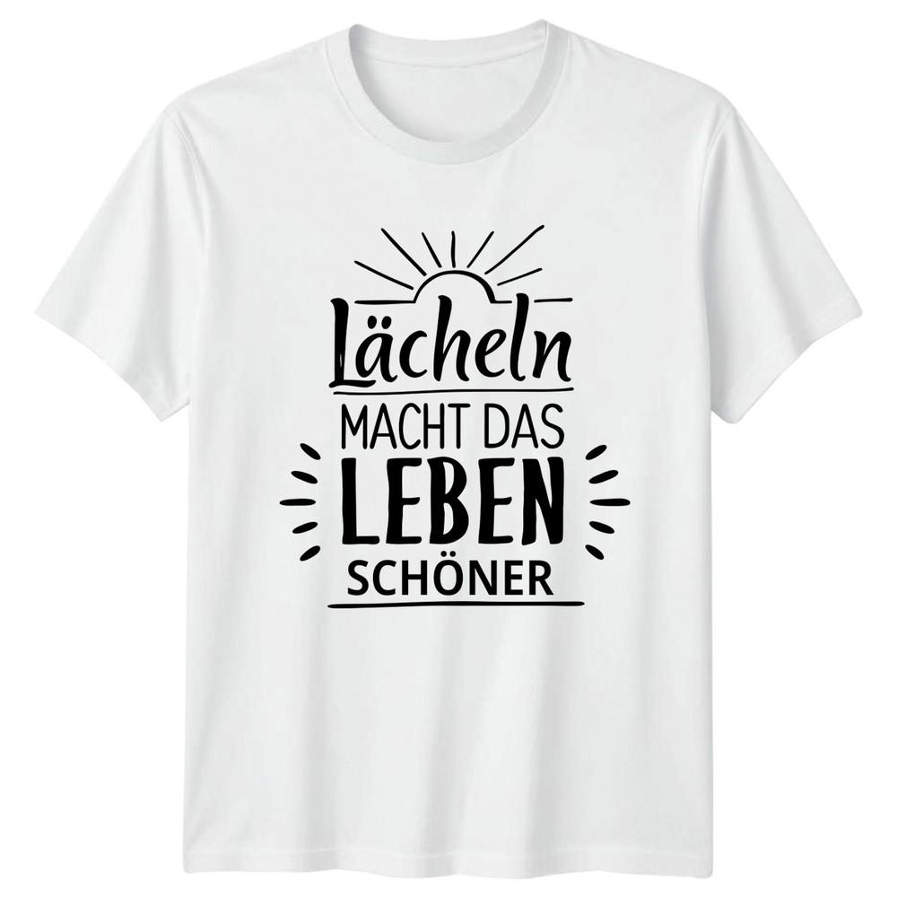 Lcheln Macht Das Leben Schner TShirt GerUnisex Saying Gift For Him And Her S