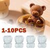 3D Bear Ice Cube Mold Silicone Bear Ice Grinder DIY Ice Cream Tools Cold Drink Ice Molds for Home Kitchen Bar Accessories