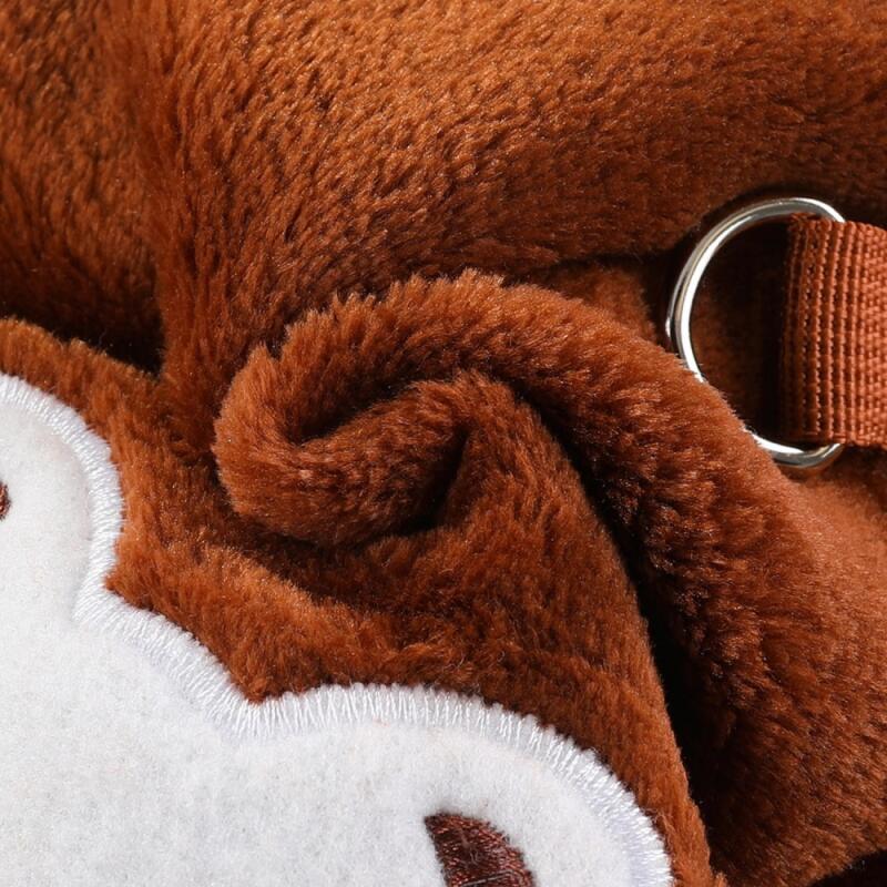 Pet Warm Fleece Clothes Four Legged Outfit for Dogs and Cats Winter Thickened Cozy Clothing with Leash Attachment Hoodless Cold Weather Protection