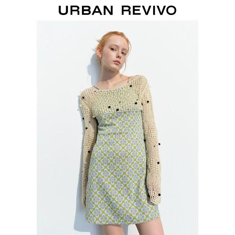 UR2026 Women s Summer Printed Backless Strappy Dress XL