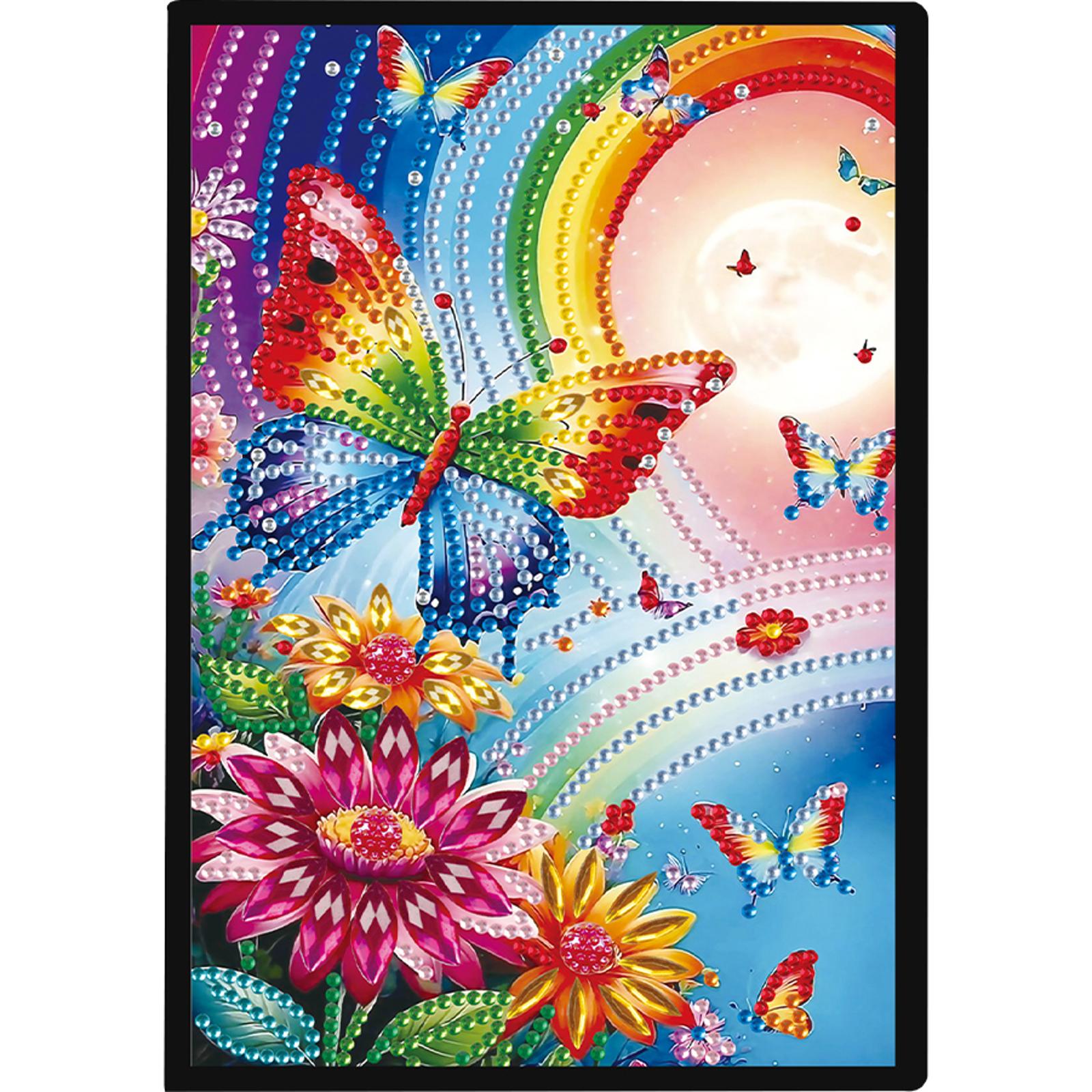 

50-Page A5 Size Diamond Painting Diary Book Rhinestone Art Painting Notebook Kit for Adults Beginners Holiday Birthday Gift