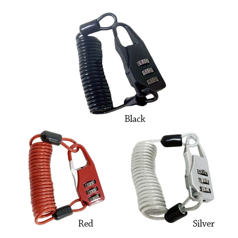 3-digit Locks Wire Rope Padlock Anti-theft Smart Combination Lock Code Security Lock