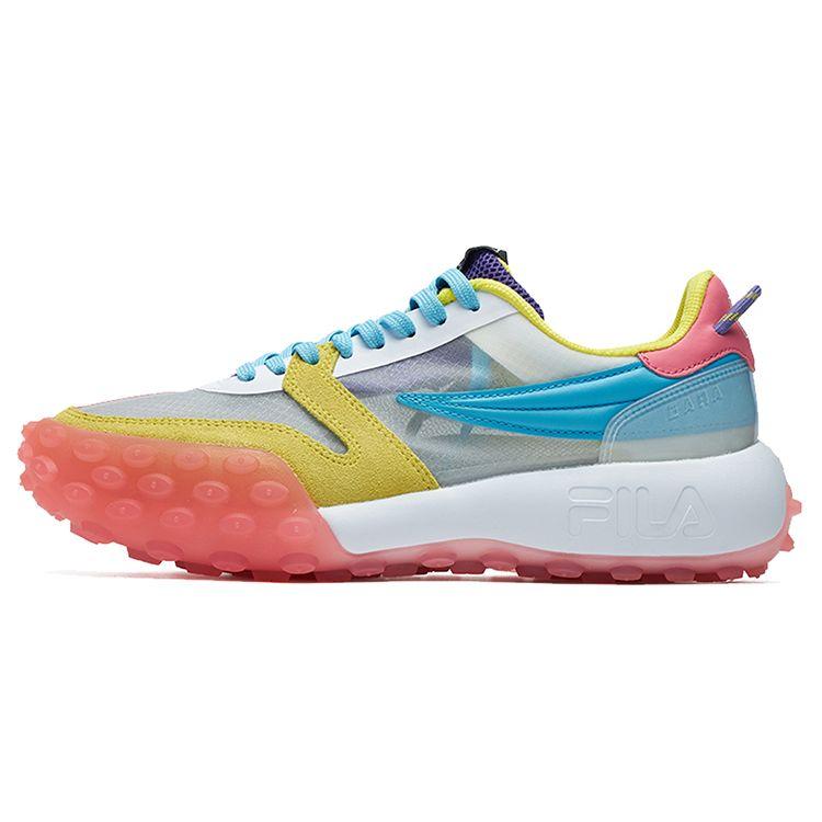 Fila Gara Trendy Versatile Fabric Two-Layer Cowhide Round Toe Lace-Up Shock Absorbing Wear-Resistant Breathable Low-Top Dad Shoes F12W124140FWY