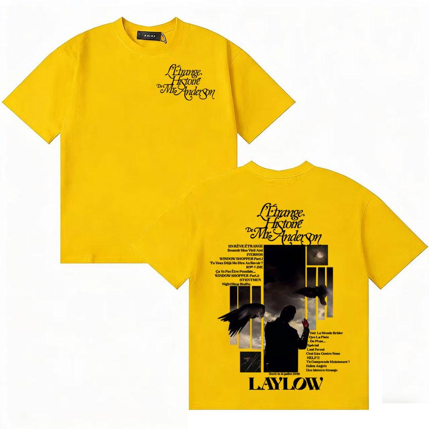 Rapper Laylow Album Letrange Histoire De Mranderson T Shirt Unisex Women High Quality Tshirt Classic Casual Short Sleeve Tshirts