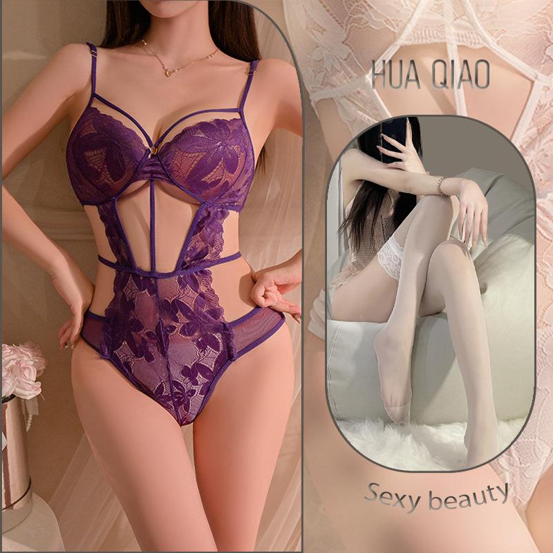 Sexy Erotic Underwear Hollow Pure Desire Temptation Strap Lace Free Pajamas Flirting Erotic Underwear Women Are So Transparent
