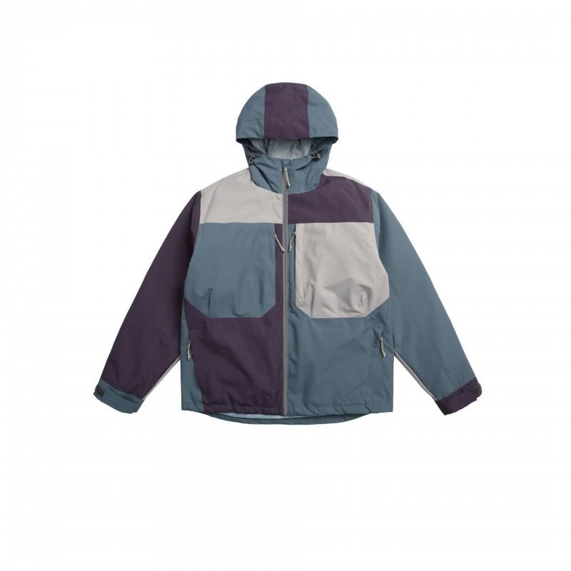 90 White Duck Down Outdoor Color Block Puffer Jacket Men Lightweight Casual Winter Coat
