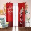 2 pcs-Christmas decorated red printed curtains - polyester material - suitable for bedroom   living room   study   private space