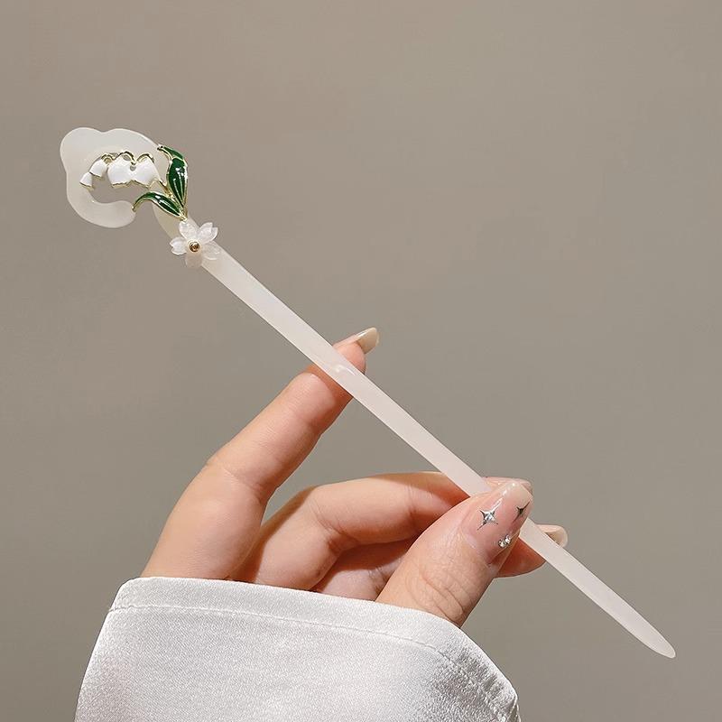 Maiglöckchen Quasten Haarnadel für Damen: Elegante Hanfu-Kopfbedeckung im antiken Stil