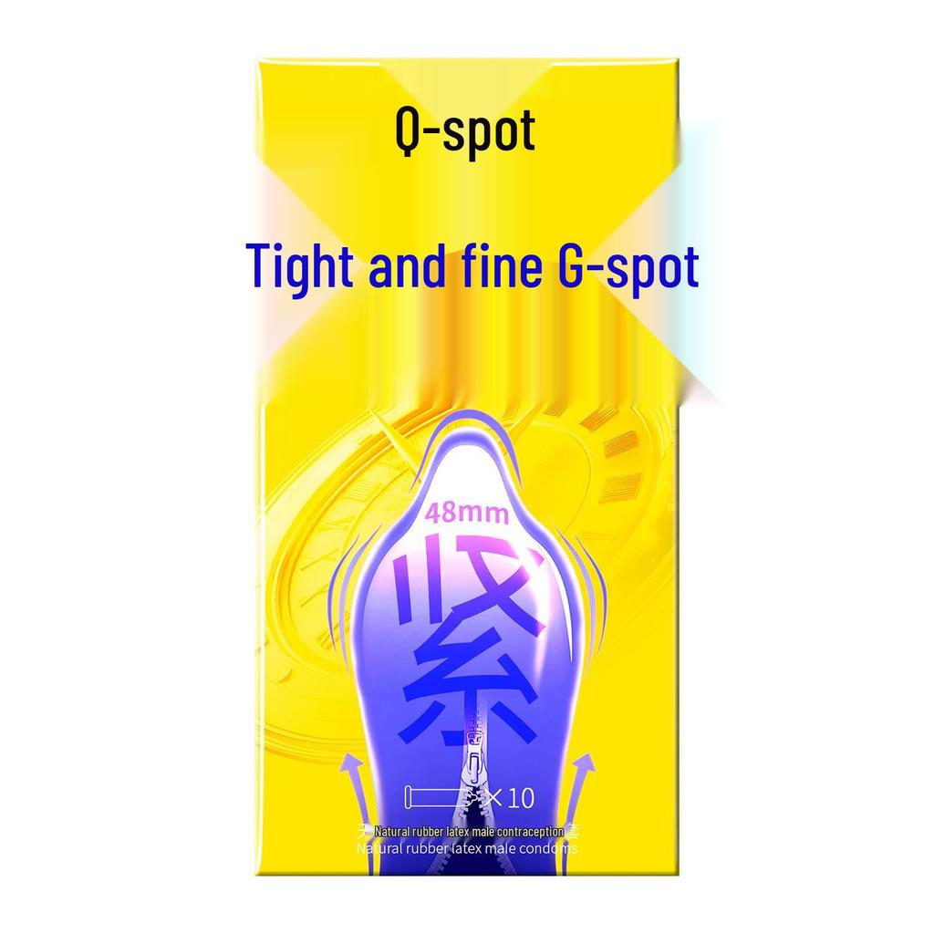 Q-Point Ultra-Thin Nude Feel Condoms with Hyaluronic Acid and Large Particles for Men